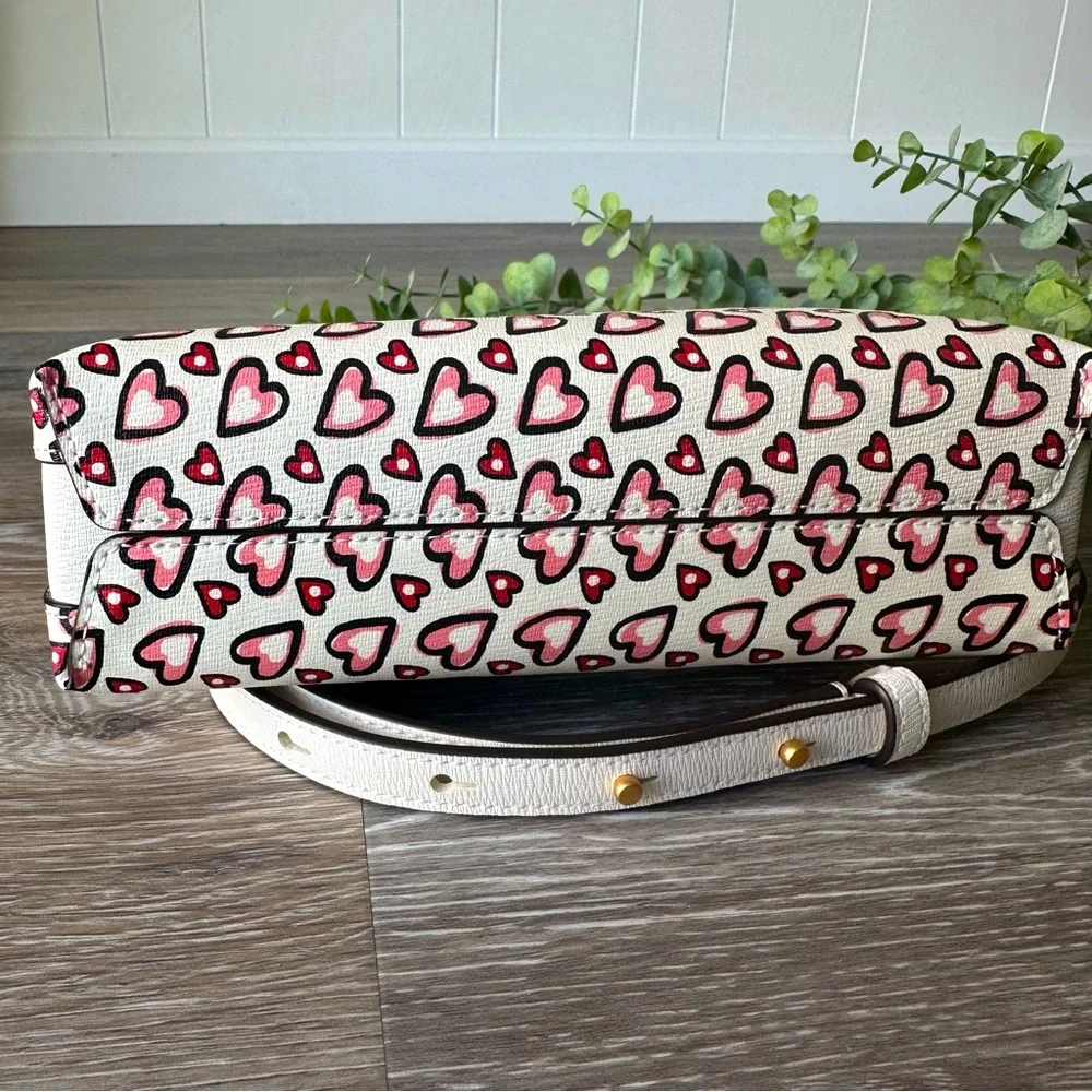 NWT Kate Spade Hearts Double Zip Dome Crossbody - Picture 6 of 10